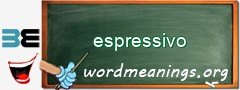 WordMeaning blackboard for espressivo